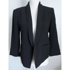 Mural • Black Open Front Blazer